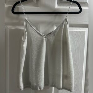 Sparkly Silver Tank Top